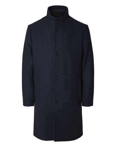 Selected - SLMRainar Wool Blend Frakke - Sky Captain